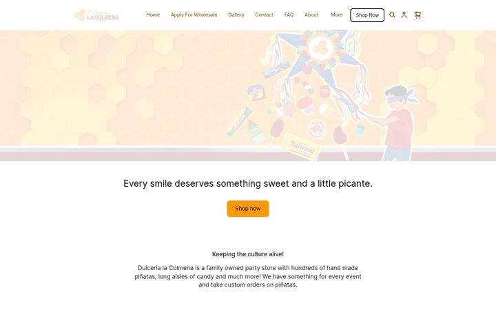 Screenshot of dulceriacolmena.com