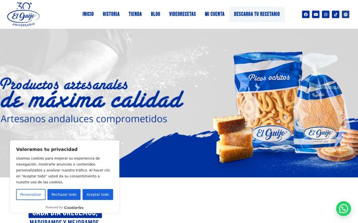 Screenshot of dulcesguijo.com