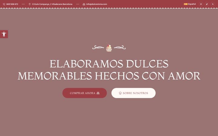 Screenshot of dulcesinma.com