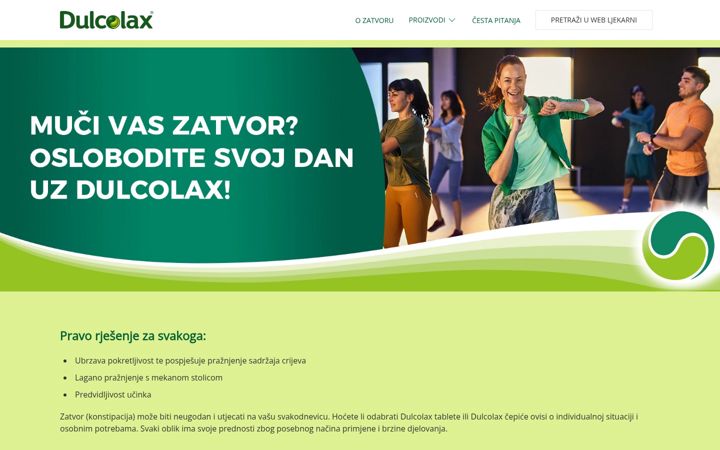 Screenshot of dulcolax.com.hr