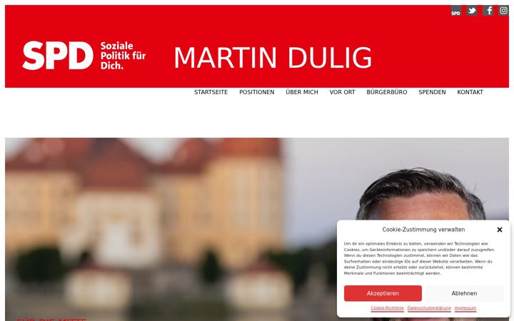Snímek obrazovky dulig.de
