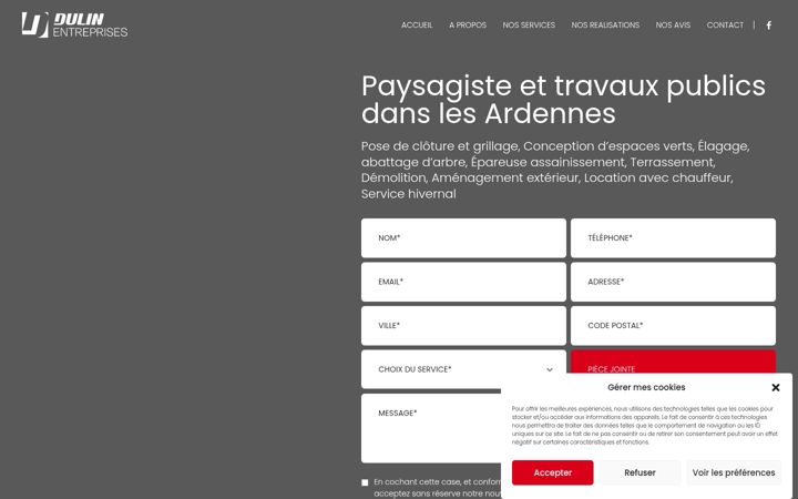 Screenshot of dulin-entreprises.fr