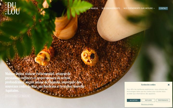 Screenshot of dulou-traiteur.com
