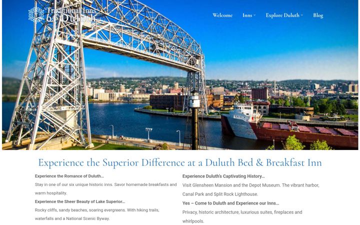 Screenshot of duluthbandb.com