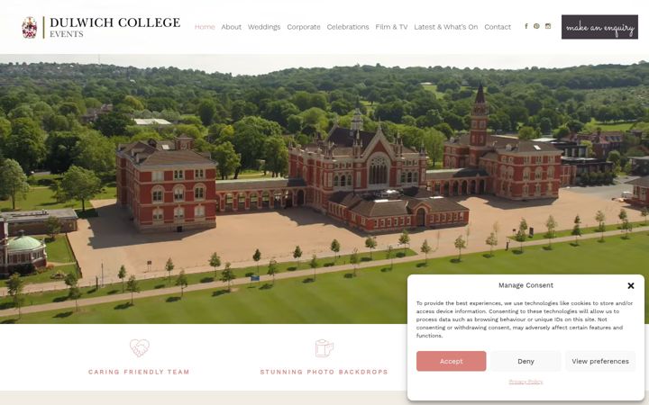 Screenshot of dulwichevents.com