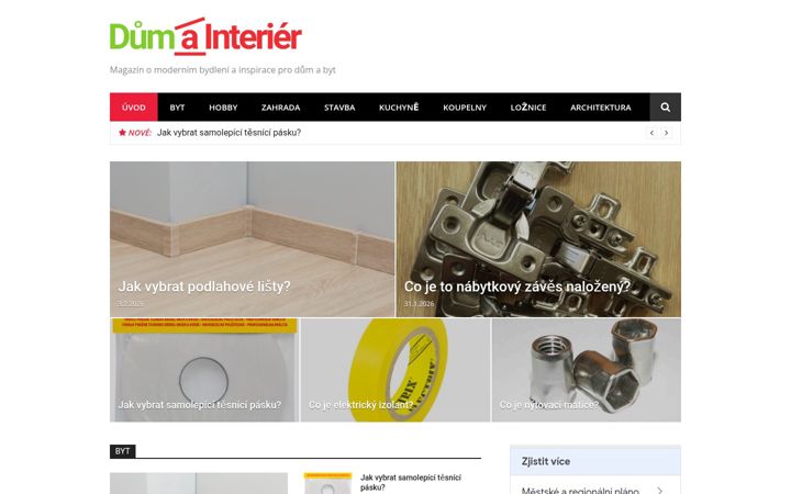 Skærmbillede af dum-a-interier.cz