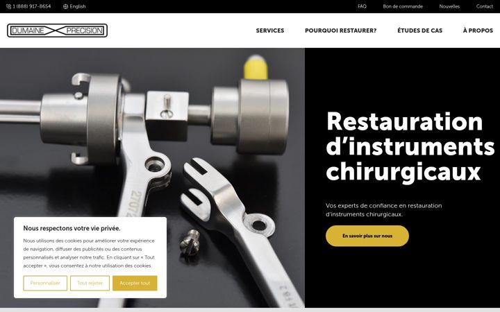 Screenshot of dumaineprecision.com