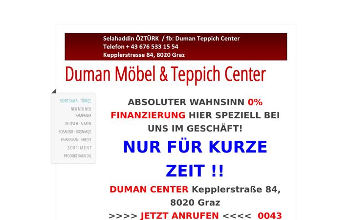 Screenshot von duman-moebel.at