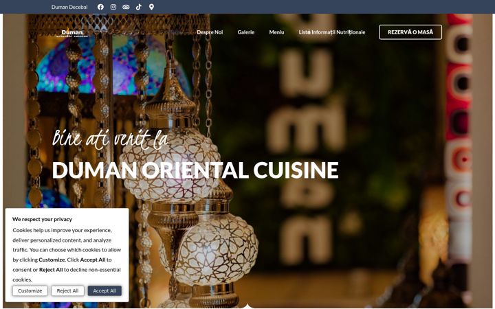 Screenshot of dumanorientalcuisine.ro