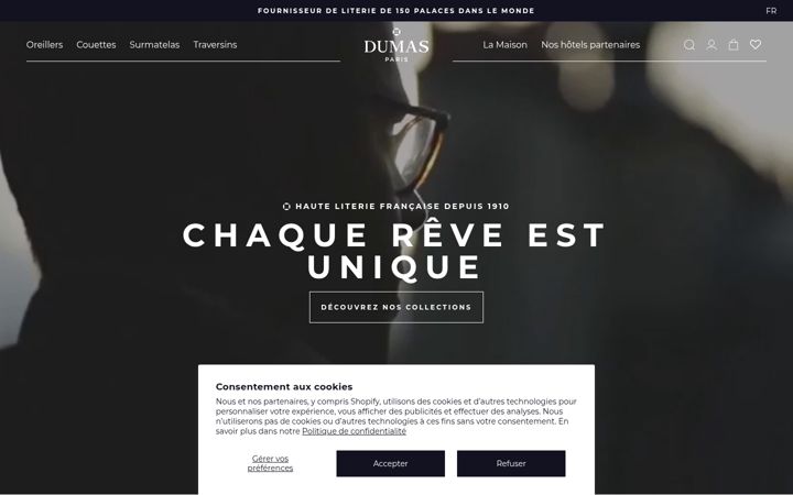 Screenshot of dumas-paris.fr