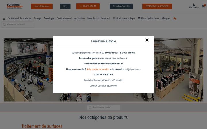 Screenshot of dumatos-equipement.fr