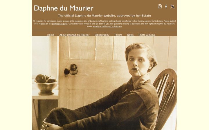 Captură de ecran a dumaurier.org