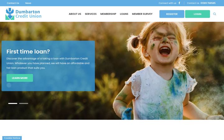 Captură de ecran a dumbartoncreditunion.org