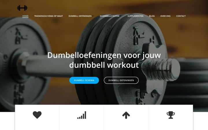 Screenshot di dumbelloefeningen.nl