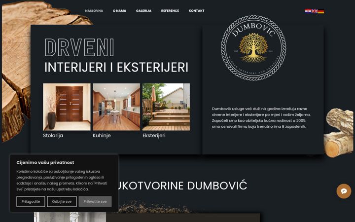 Screenshot of dumbovicusluge.hr