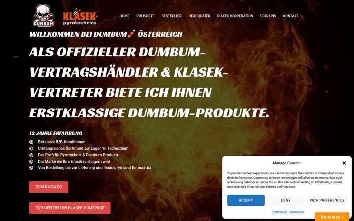 Screenshot of dumbum-b2b.com