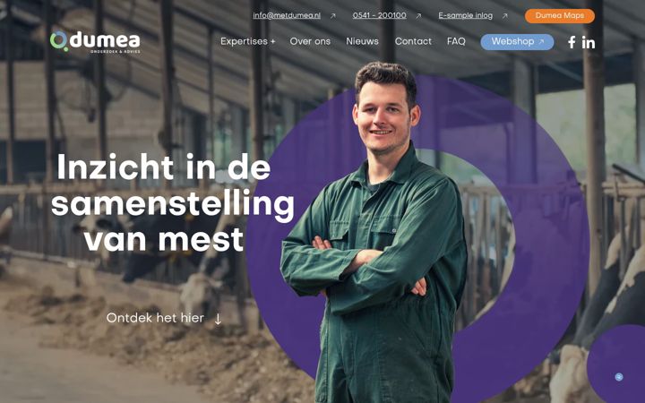 Captura de ecrã de dumea-agro.nl