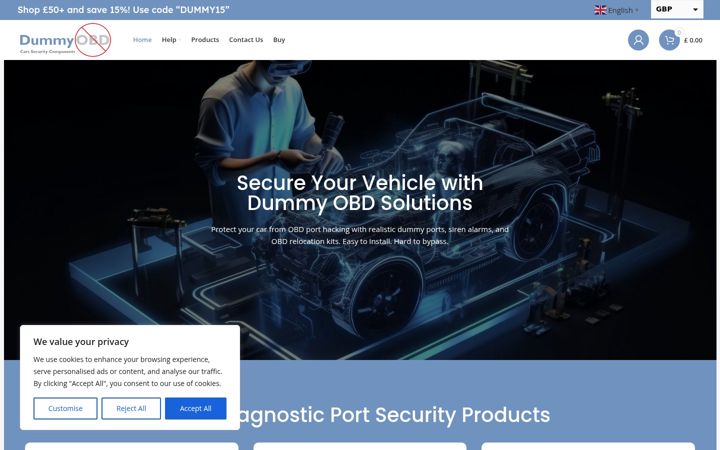 Screenshot of dummyobd.com