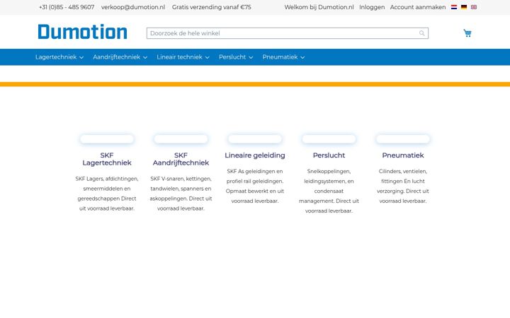 Captura de ecrã de dumotion.nl