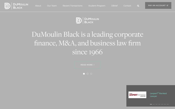 Screenshot of dumoulinblack.com