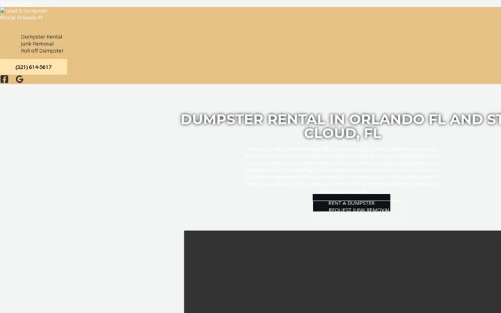 Screenshot of dumpsterrentalorlandofl.com