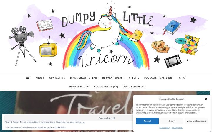 Screenshot stránky dumpylittleunicorn.co.uk