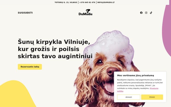 Snímek obrazovky dumudu.lt