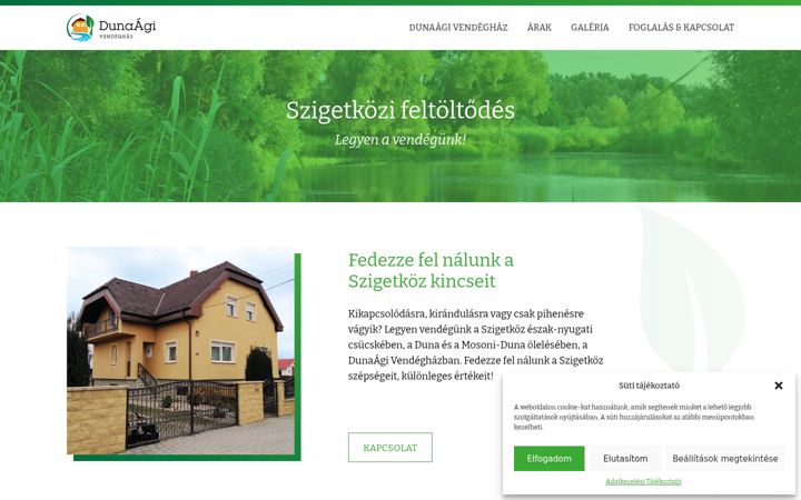 Képernyőkép: dunaagivendeghaz.hu