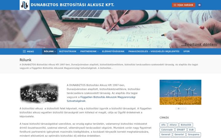 Képernyőkép: dunabiztos.hu