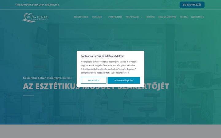 Képernyőkép: dunadental.hu