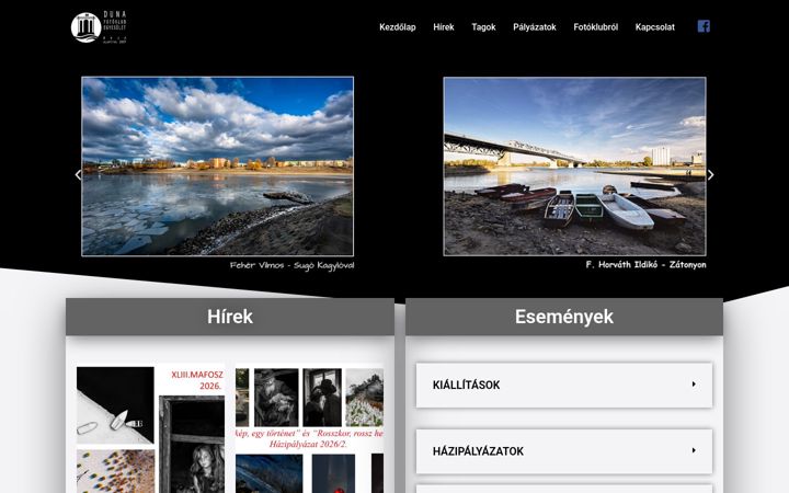 Képernyőkép: dunafotoklub.hu