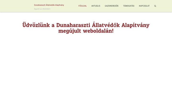 Képernyőkép: dunaharasztiallatvedok.hu