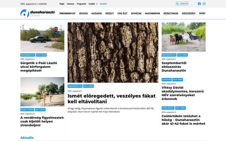 Képernyőkép: dunaharasztionline.hu