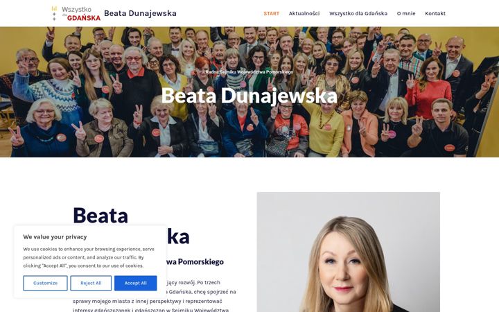 Posnetek zaslona dunajewska.pl