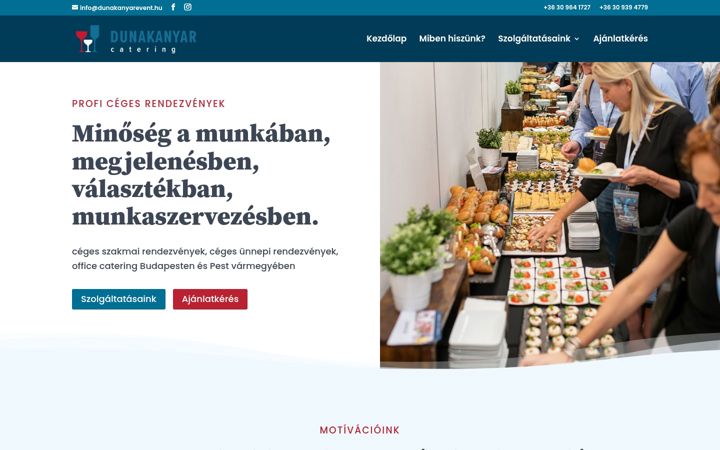 Képernyőkép: dunakanyarcatering.hu