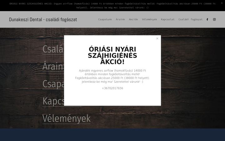 Screenshot di dunakeszidental.hu