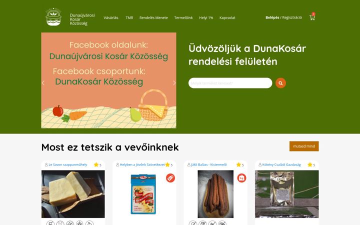 Screenshot di dunakosar.hu