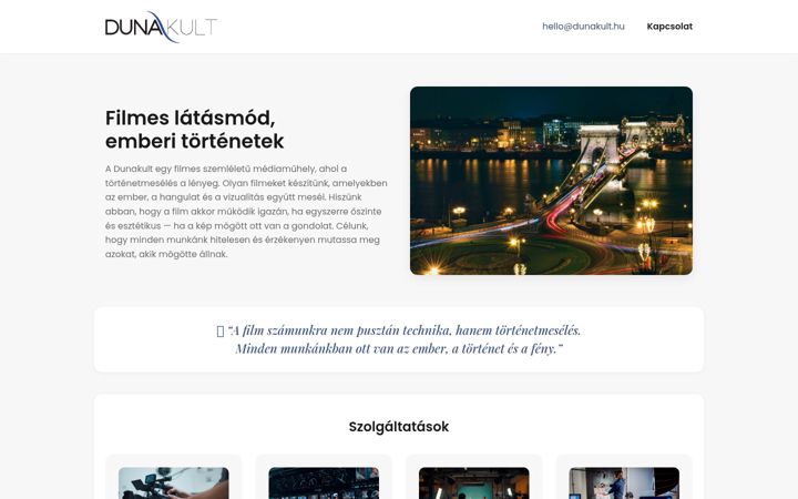 Screenshot di dunakult.hu