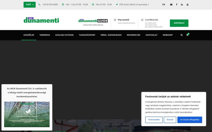Screenshot di dunamenti.hu