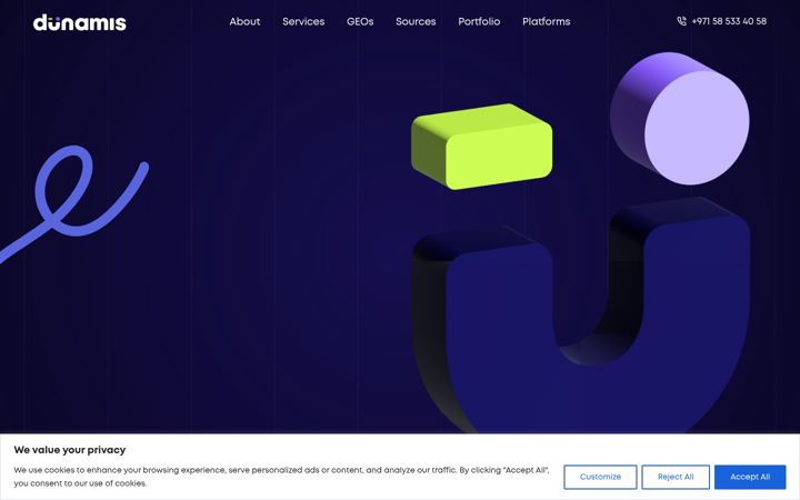 Screenshot of dunamisdm.com