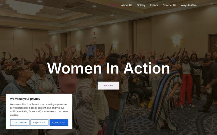 Captură de ecran a dunamiskingdomwomen.org