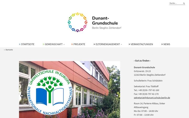Screenshot of dunant-gs.de