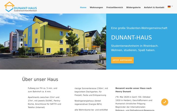 Screenshot of dunant-haus.de
