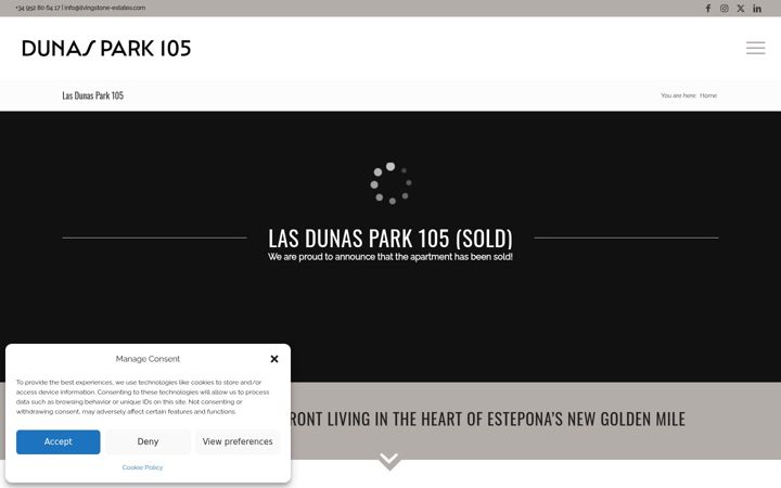 Screenshot of dunaspark105.com