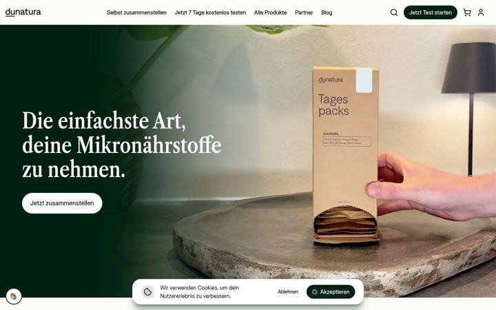 Screenshot of dunatura.com