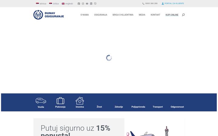 Screenshot of dunav.com