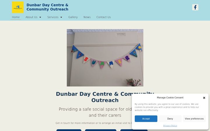 Screenshot stránky dunbardaycentrescio.co.uk