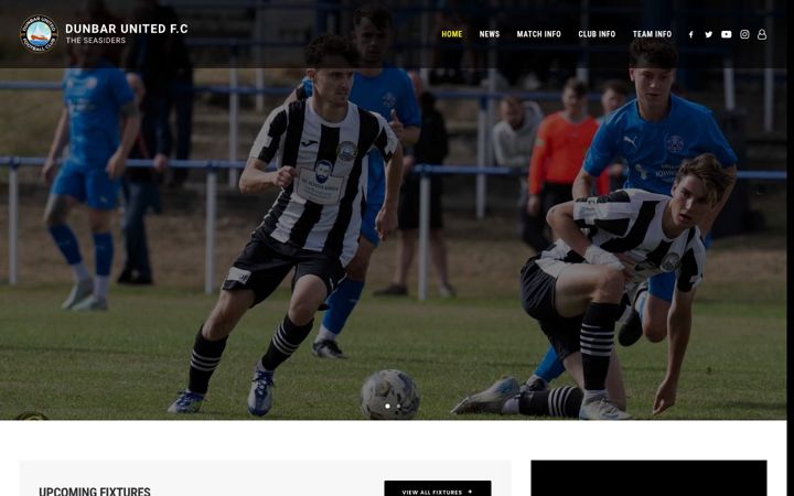 Screenshot of dunbarunitedfc.com