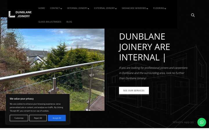 Screenshot stránky dunblanejoinery.co.uk