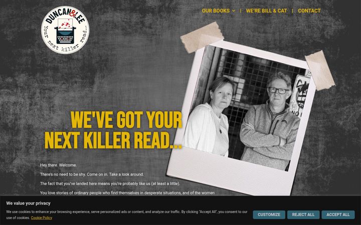 Screenshot of duncanandlee.com